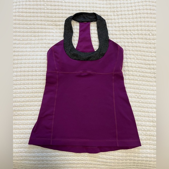 Lululemon Sz 6 Purple Scoop Neck Racerback Tank - Picture 1 of 8